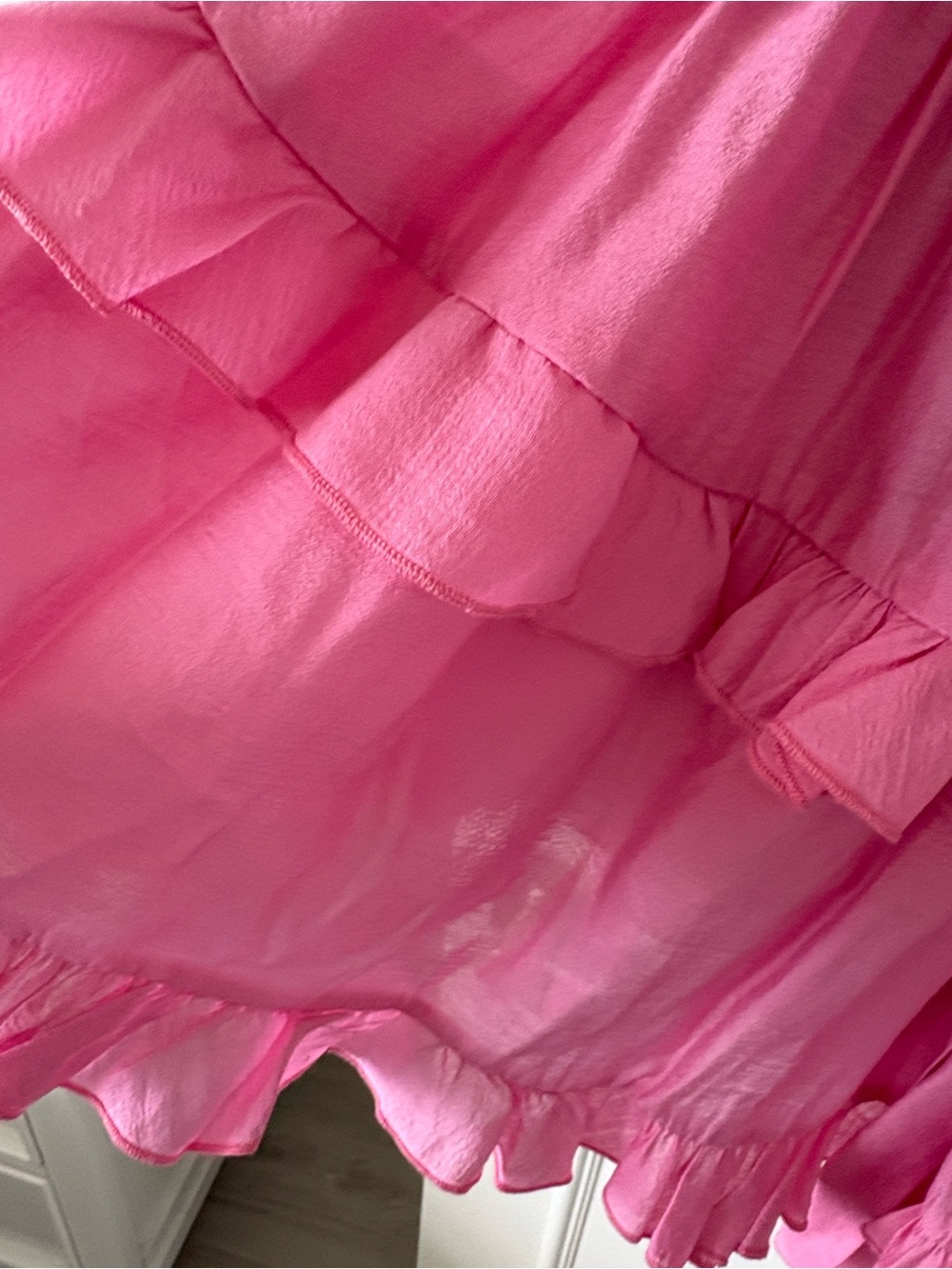 ASOS LUXE Pink Ruffled Mini Dress size 8 - Picture 7 of 9